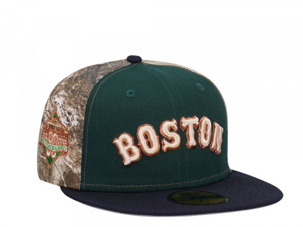 New Era Boston Red Sox Fenway 90th Anniversary Real Tree Two Tone Edition 59Fifty Fitted Cap