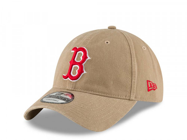 New Era Boston Red Sox Khaki Core Classic 9Twenty Strapback Cap