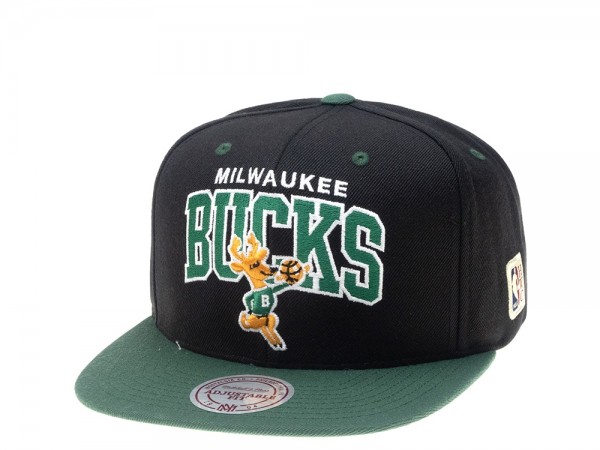 Mitchell & Ness Milwaukee Bucks HWC Team Arch Snapback Cap