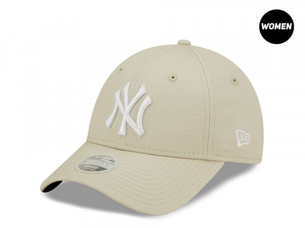 New Era New York Yankees Womens League Essential Beige 9Forty Strapback Cap