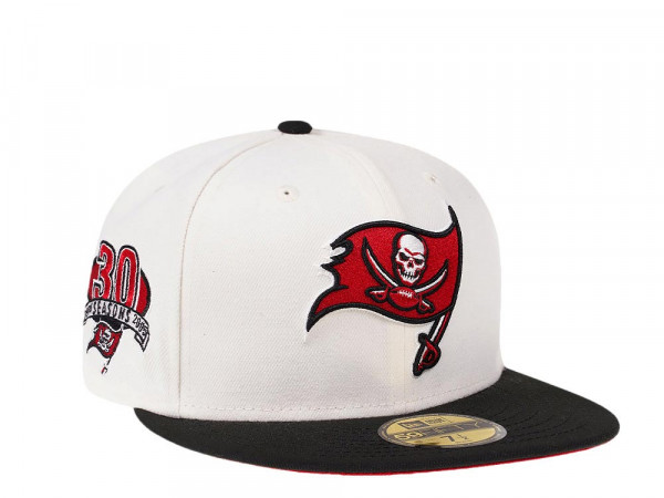 New Era Tampa Bay Buccaneers 30th Anniversary Cream Dome Edition 59Fifty Fitted Cap