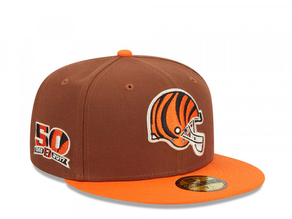 New Era Cincinnati Bengals 50th Anniversary Harvest Two Tone Edition 59Fifty Fitted Cap