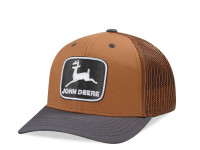 John Deere Mesh Coyote Brown Trucker Snapback Cap