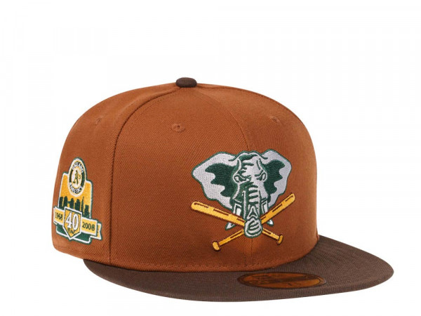 New Era Oakland Athletics 40th Anniversary Bourbon and Suede Edition 59Fifty Fitted Cap