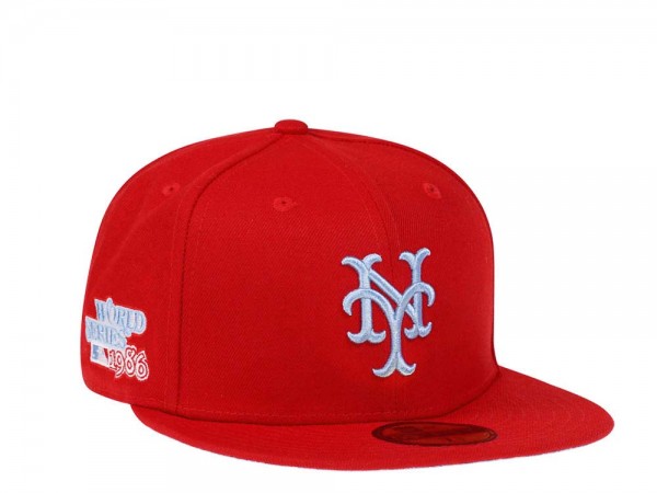 New Era New York Mets World Series 1986 Red Glacier Blue Paisley Edition 59Fifty Fitted Cap