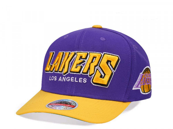Mitchell & Ness Los Angeles Lakers Shredder Stretch Hardwood Classic Red Flex Snapback Cap