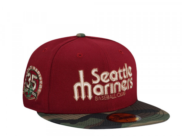 New Era Seattle Mariners 35th Anniversary Brick Camo Two Tone Edition 59Fifty Fitted Cap