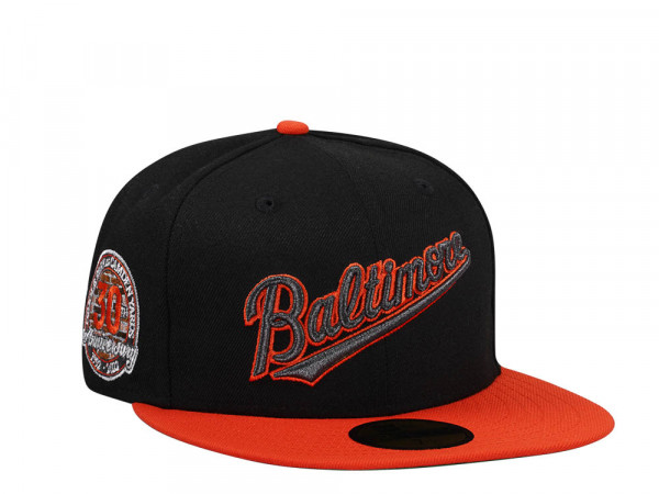 New Era Baltimore Orioles 30th Anniversary Metallic Throwback Two Tone Edition 59Fifty Fitted Cap