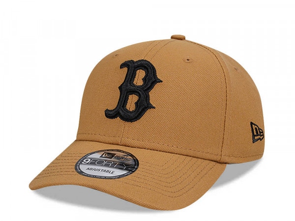 New Era Boston Red Sox Beige Black Detail Edition 9Forty Snapback Cap