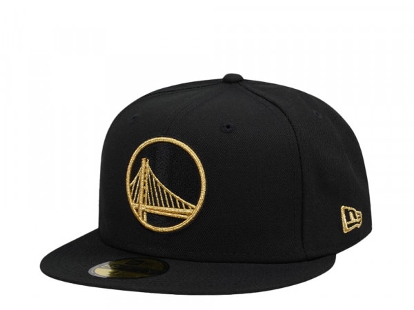 New Era Golden State Warriors Black Gold Details Classic Edition 59Fifty Fitted Cap