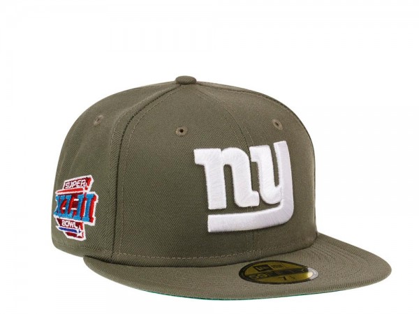 New Era New York Giants Super Bowl XLII Olive Throwback Edition 59Fifty Fitted Cap