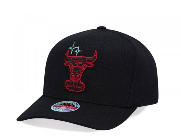 Mitchell & Ness Chicago Bulls Merch Logo Hardwood Classic Red Flex Snapback Cap