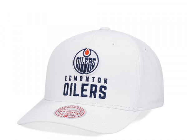 Mitchell & Ness Edmonton Oilers All in Pro White Snapback Cap