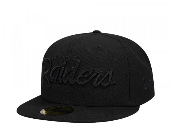 New Era Las Vegas Raiders All Black Edition 59Fifty Fitted Cap