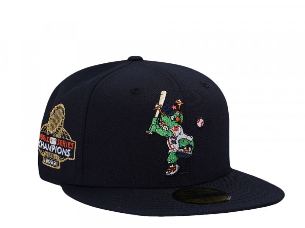 New Era Houston Astros World Series Champions 2022 Navy Mascot Edition 59Fifty Fitted Cap