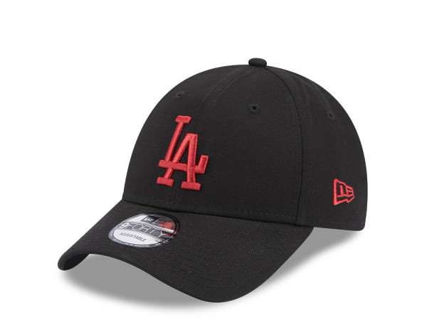 New Era Los Angeles Dodgers League Essential Black Merlot 9Forty Strapback Cap
