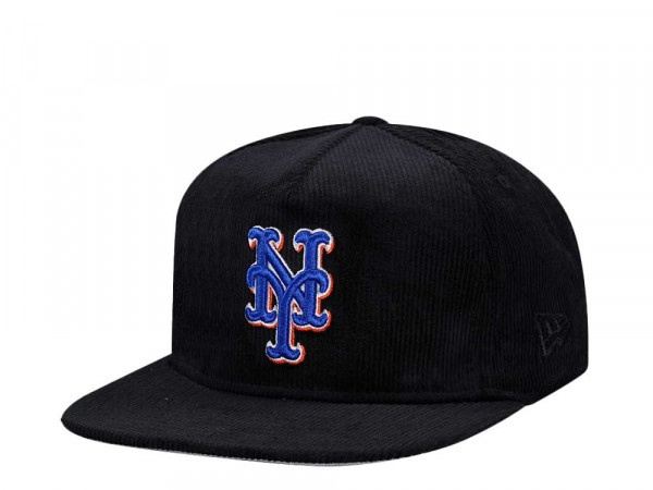 New Era New York Mets Cord Black Golfer Snapback Cap