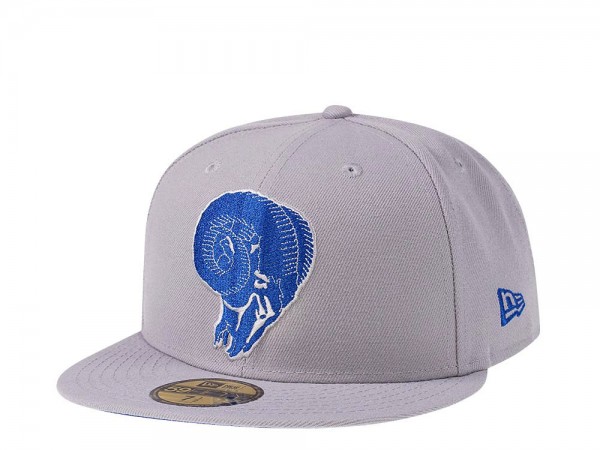 New Era Los Angeles Rams Blue Pop Throwback Edition 59Fifty Fitted Cap