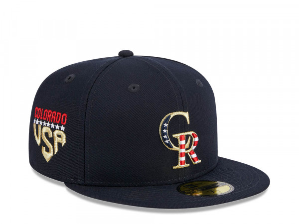 New Era Colorado Rockies 4th of July 23 Authentic On-Field 59Fifty Fitted Cap