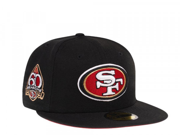 New Era San Francisco 49ers 60 Seasons Black Pop 59Fifty Fitted Cap