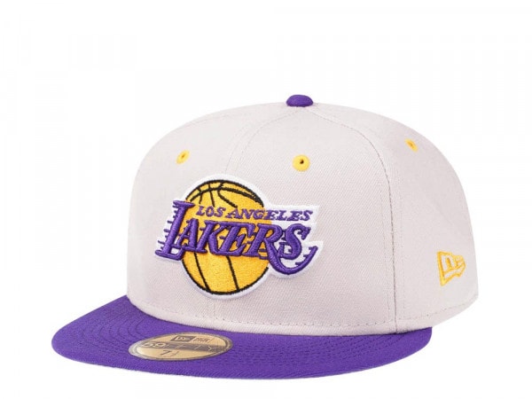 New Era Los Angeles Lakers Stone Two Tone Edition 59Fifty Fitted Cap