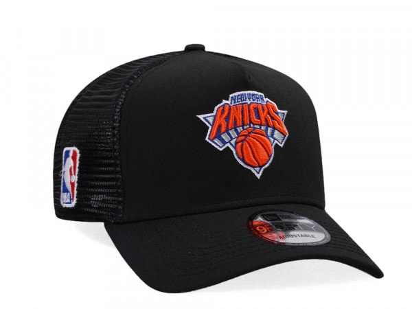 New Era New York Knicks Black Classic Edition Trucker A Frame Snapback Cap