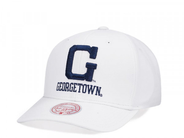 Mitchell & Ness Georgetown University All in Pro White Snapback Cap
