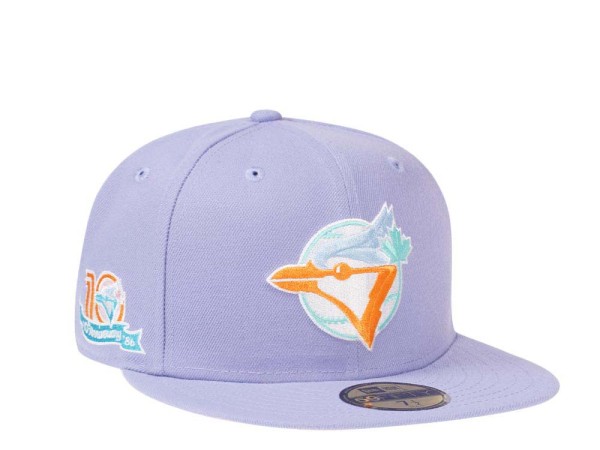New Era Toronto Blue Jays 10th Anniversary Lavender Mango Prime Edition 59Fifty Fitted Cap