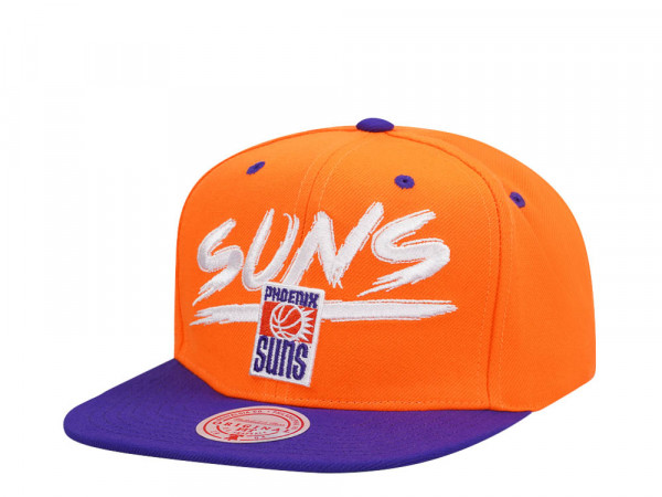 Mitchell & Ness Phoenix Suns Transcript Orange Two Tone Snapback Cap