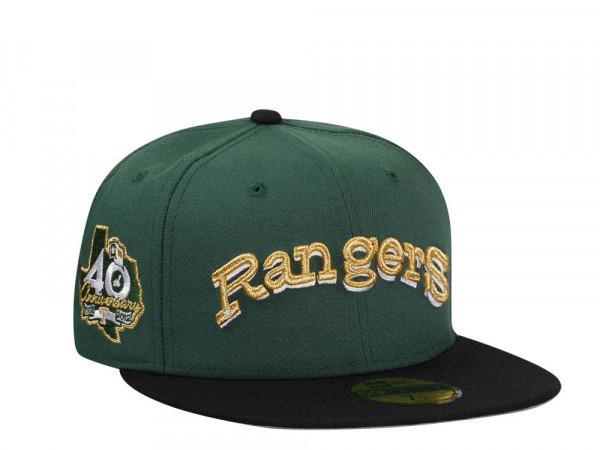 New Era Texas Rangers 40th Anniversary Golden Script Two Tone Edition 59Fifty Fitted Cap