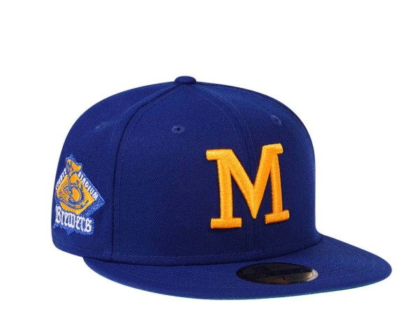 New Era Milwaukee Brewers County Stadium Blue Throwback Edition 59Fifty Fitted Cap