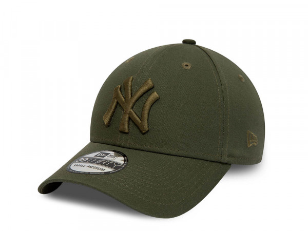 New Era New York Yankees League Essential Olive 39Thirty Stretch Cap