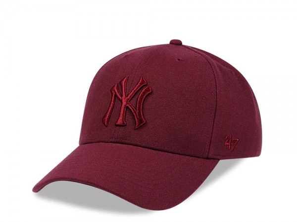 47Brand New York Yankees All About Dark Maroon Classic Snapback Cap