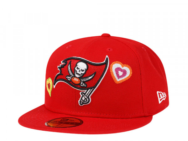 New Era Tampa Bay Buccaneers Red Chainstitchheart Edition 59Fifty Fitted Cap