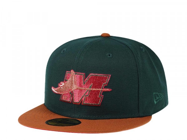 New Era South West Michigan Devil Rays Red Metallic Two Tone Edition 59Fifty Fitted Cap