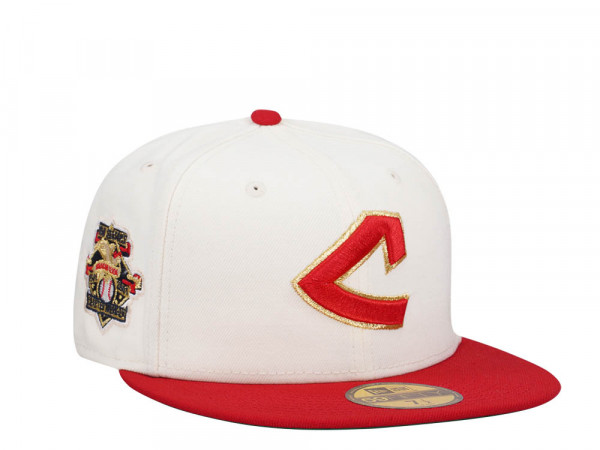 New Era Cleveland Indians 100 Seasons Amercian League Chrome Throwback Two Tone Edition 59Fifty Fitted Cap