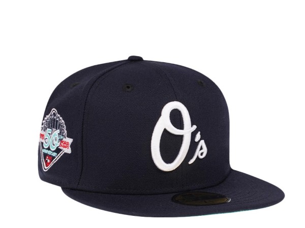 New Era Baltimore Orioles 50th Anniversary Navy Mint Edition 59Fifty Fitted Cap