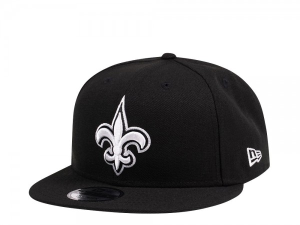 New Era New Orleans Saints Black and White Edition 9Fifty Snapback Cap