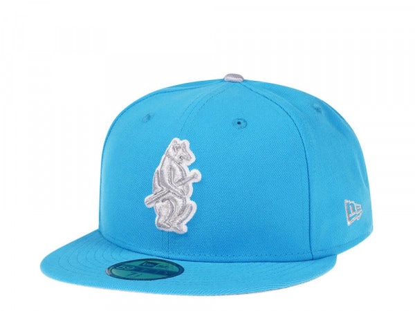 New Era Chicago Cubs Light Blue Silver Edition 59Fifty Fitted Cap