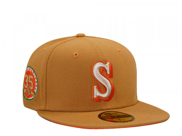 New Era Seattle Mariners 35th Anniversary Panama Orange Edition 59Fifty Fitted Cap