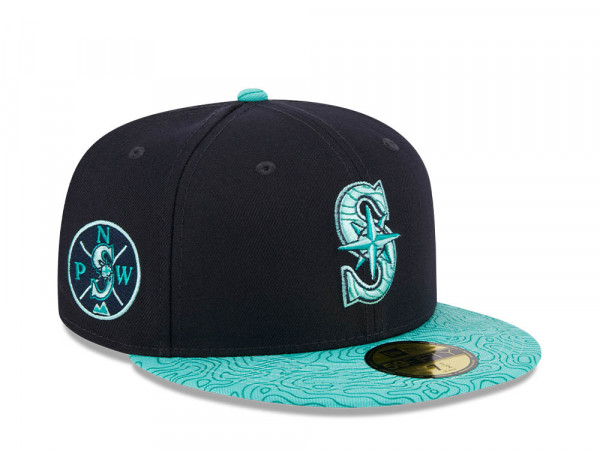 New Era Seattle Mariners All Star Game 2023 Topo E1 Two Tone Navy Edition 59Fifty Fitted Cap
