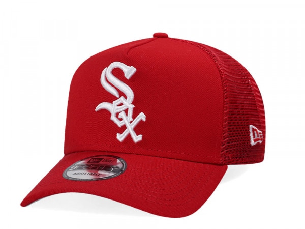 New Era Chicago White Sox Red Trucker Edition A Frame Snapback Cap