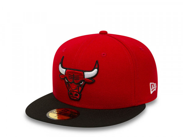 New Era Chicago Bulls Red And Black Two Tone Edition 59Fifty Fitted Cap