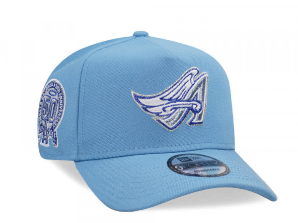 New Era Anaheim Angels 50th Anniversary Sky Blue Edition A Frame Snapback Cap