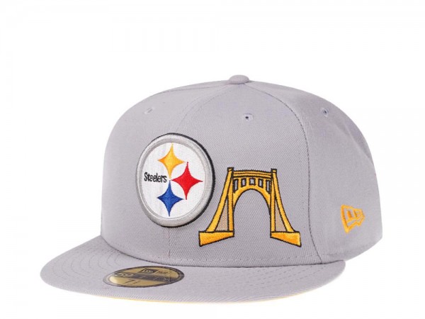 New Era Pittsburgh Steelers City Icons Grey Edition 59Fifty Fitted Cap