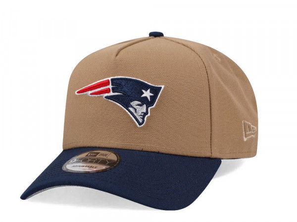 New Era New England Patriots Khaki Two Tone Edition 9Forty A Frame Snapback Cap