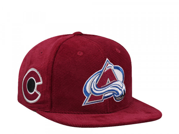 Mitchell & Ness Colorado Avalanche Red Cord Throwback Snapback Cap