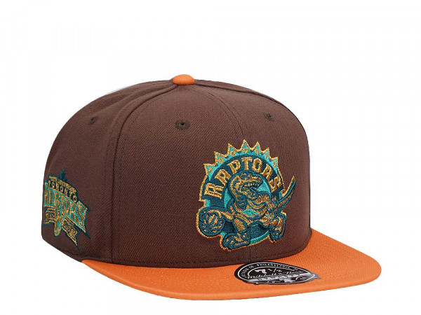 Mitchell & Ness Toronto Raptors 10th Anniversary Copper Top Hardwood Classic Dynasty Fitted Cap