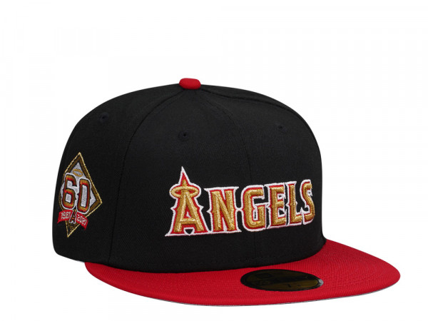 New Era Anaheim Angels 60th Anniversary Scipt Prime Two Tone Edition 59Fifty Fitted Cap