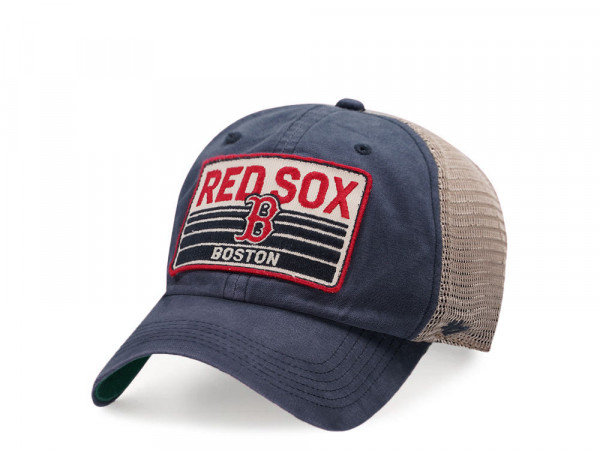 47Brand Boston Red Sox Vintage Navy Four Stroke Clean up Trucker Snapback Cap